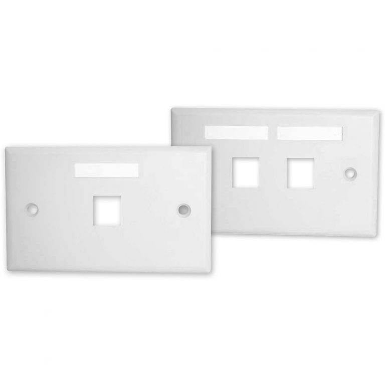 KEYSTONE WALL PLATE W/ ICON SLOTS & TABS, WHITE – Quest Technology ...